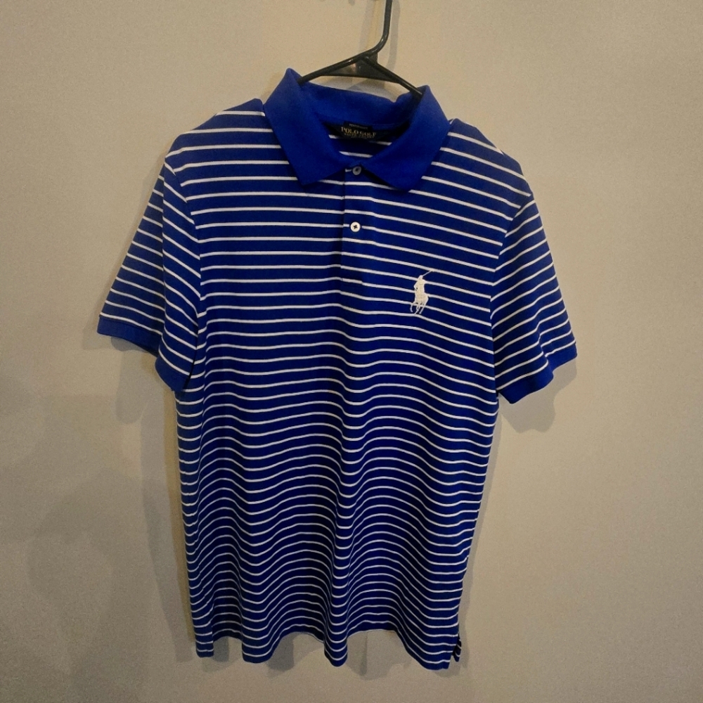 Ralph Lauren Navy and White Striped Polo